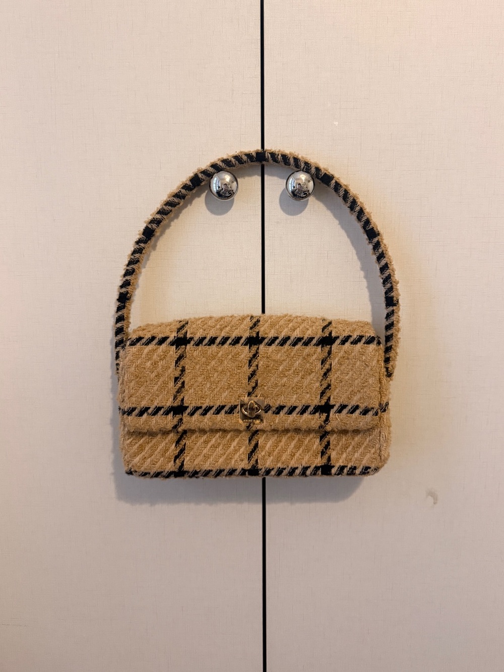 Anine Bing Tweed Shoulder Bag